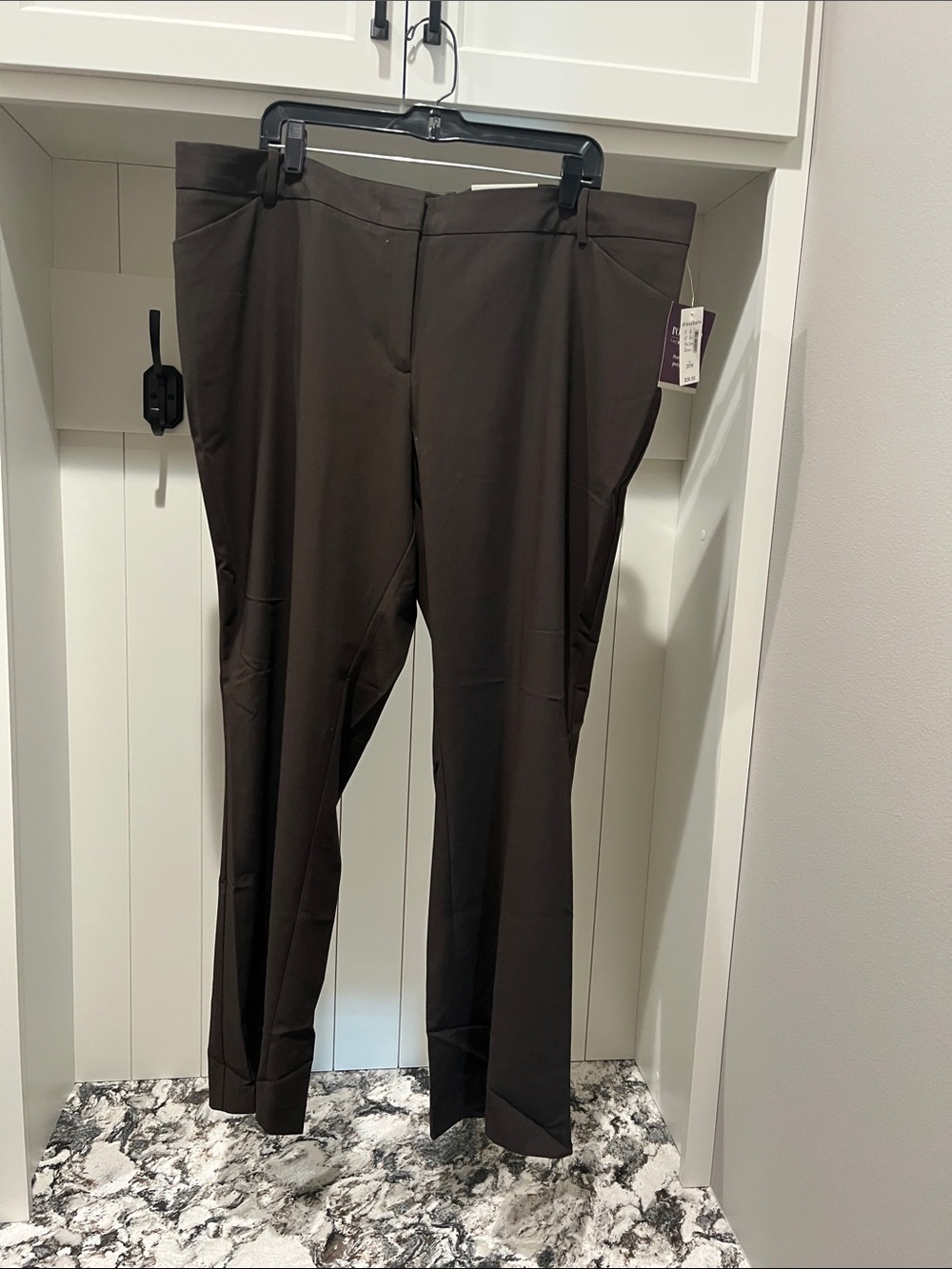 NEW Roz & Ali Women's Trouser Leg in Dark Brown